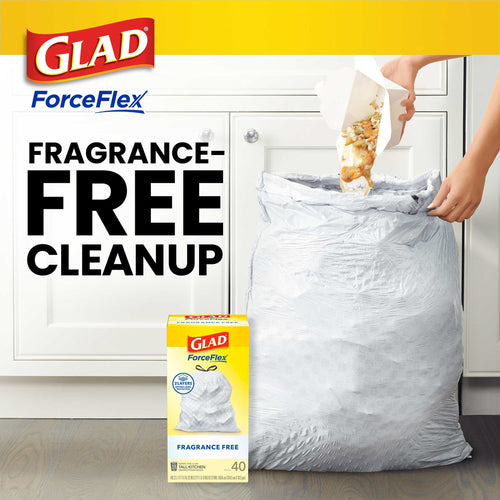 Glad Kitchen ForceFlex Bags Fragrance Free (13 Gallon - 40 Bags)