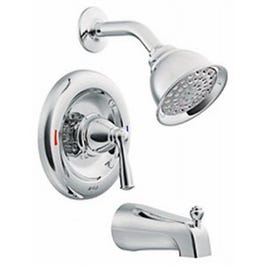 Banbury Tub / Shower Lever Handle, Spout + Showerhead, Chrome