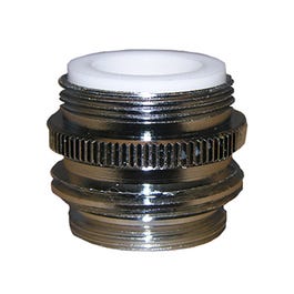 Garden Hose Aerator Adapter, 55/64-In. x 27 x 15/16-In. x 27 x 3/4-In. Male