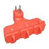 3-Outlet Adapter, Orange