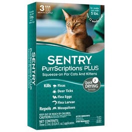 Purrscriptions Plus Flea & Tick Treatment, For Cats Under 5-Lbs.