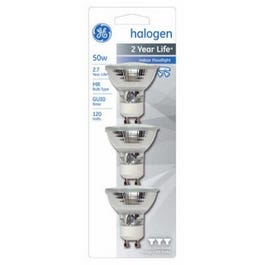 Flood Light, Indoor, Halogen, 50-Watts, 3-Pk.