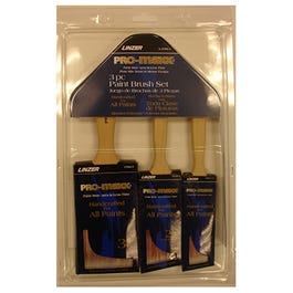 Paint Brush Set, Blended Polyester, 3-Piece