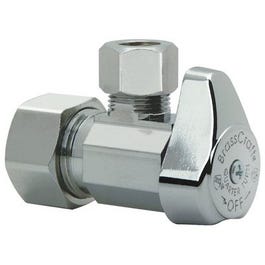 Chrome Angle Stop Valve, 5/8 x 1/2-In.