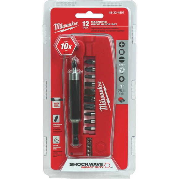 Milwaukee Shockwave Drive Guide Impact Screwdriver Bit Set (12-Piece)