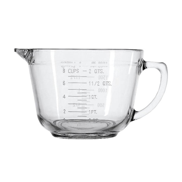 Anchor Hocking Essentials 2 Qt. Clear Glass Measuring Batter Bowl